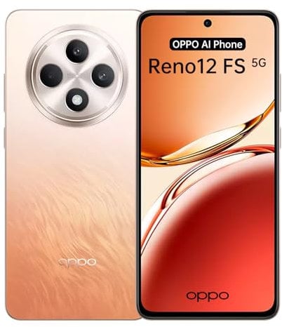OPPO Reno12 FS 5G 12+512GB, Smartphone Android Ohne Vertrag, Handy, 120Hz 6,67 OLED Schirm, Dimensity 6300, 50MP AI Hauptkamera, SUPERVOOC 45W, 5000mAh Akku, Widerstand IP64, NFC, Orange