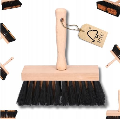 ToolSpace Spritzpinsel Quast Kleister Deckenbürste 170 mm Kleisterbürste Tiefgrundburste für Teerbürste Ergonomisch Holz Griff Tapezierbürste Vliestapete Tapezierquast für Klebstoffe Maurerarbeiten