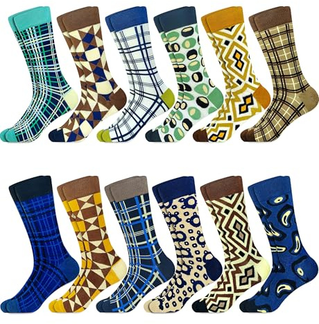 Fasefunn Herren Bunte Gemusterte Lustige Socken Crew Neuheit Baumwolle Socken Mann Geschenk für Männer