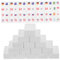 Milisten 65 Stück Nationalflagge Mahjong Karten mit Länderflaggen Dominohalter für den mexikanischen Zug Domino-Halter Legespiel mexikanisches Zugzubehör Domino-Zug Dominotisch Plastik