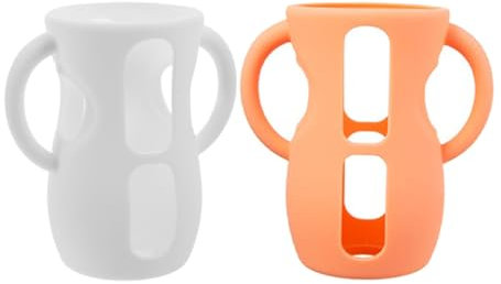Didiseaon 2pcs Bottle Handle Grip Adapter Silicone Cover for Nursing Bottle Insulation Sleeve Compatible