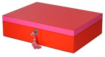 Gift Company Tang, Schmuckbox, M, flach, rot/pink