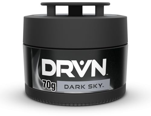 DRVN Désodorisant Voiture Boite Gel, Pack de 6, Dark Sky, Agrumes Frais & | Bois de Santal, Parfum Longue Durée 30 Jours, Parfait Pour Voiture, SUV, Camion & Fourgon
