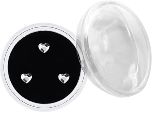 Zahnschmuck, 0, 12 Zoll herzförmige Kristalldiamant-Zahnsteine, stilvolle, glänzende kleine Zahnsteine ​​für reflektierende Zähne/Nagelkunst/Gesichts-Make-up/Bastel-DIY-Kit