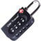 OW-Travel Zahlenschloss 4 Stellig Kofferschloss Vorhängeschloss Gepäckschloss Sicherheitsschloss Diebstahl Sicheres Lock TSA USA Schloss Zahlencode für Reisekoffer Spind Rucksack Luggage:1 Schwarz
