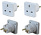 Invero® 2x Pack of UK to Europe EU Euro Tourist Travel Plug Power Mains Adapter - White