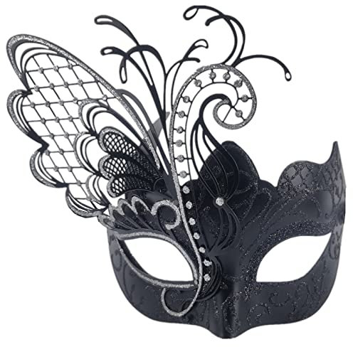 Maskerade-Maske für Frauen Venezianische Maske/Halloween/Party/Ball Prom/Karneval/Hochzeit/Wanddekoration (Schwarzer Schmetterling)