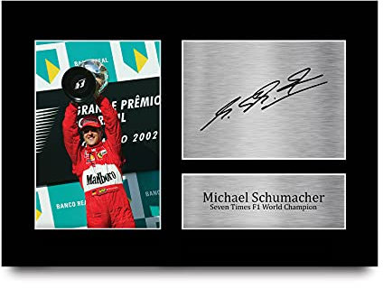 HWC Trading Michael Schumacher A4 Ungerahmt Signiert Gedruckt Autogramme Bild Druck-Fotoanzeige Geschenk Für F1 Formel Eins Fans