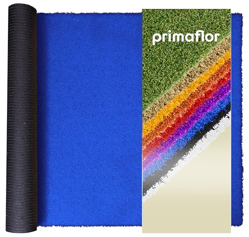 Primaflor Kurzflor Kunstrasen FUN4YOU - Blau, 2,00m x 2,00m, Viele Größen, 12 mm Hoch, UV-Beständiger, Wasserdurchlässiger, Rasenteppich, Outdoor Bodenbelag für Balkon, Minigolf und Boot