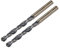 sourcing map 2pcs Straight Shank Twist Drill Bits 6mm Gold Titanium & Black Nitride Coated High Speed Steel (HSS) 4341 with 6mm Shank for Stainless Steel Alloy Metal Plastic Wood