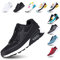 Hitmars Chaussures de Course Homme Femme Running Sport Fitness Respirantes Legere Gym Athlétique AIR Sneaker NoirBlanc 43