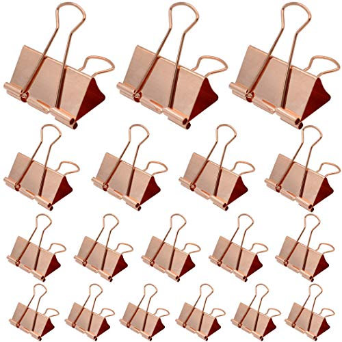 45 Stück Foldback Klammern Roségold Vielzweckklammern Büroklammern Binder Clip 19/25/32/51mm