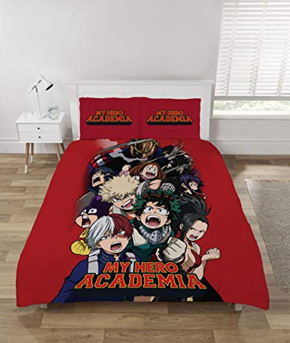 MY HERO ACADEMIA, Polyester-Baumwoll-Mischgewebe, Mehrfarbig, für Doppelbetten.