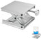 SPEACOUR Laborhebebühne Metall Ebener Hubtisch 9 * 9 * 2.5cm Hebeplattform Verstellbar Hebebühne, Wissenschaftlicher Laborständer Edelstahl Hebebühne für Experimente (Höhenbereich 2,5 cm bis 9 cm)