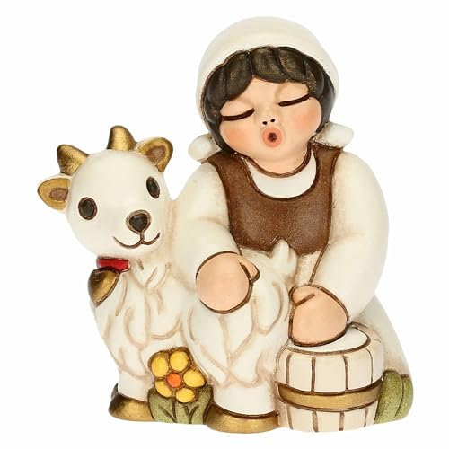 THUN Krippe KK Frau mit Ziege - Ziege Beruf 2021-6 x 5 x 6,8 cm