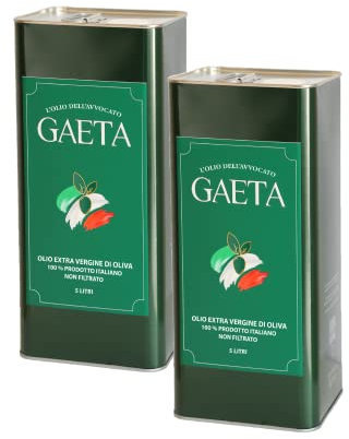 Olio Gaeta- L'Avvocato - Olio Extravergine di Oliva Italiano -Estratto a Freddo- 2 Latte da 5 L - Medio Intenso 2024/25