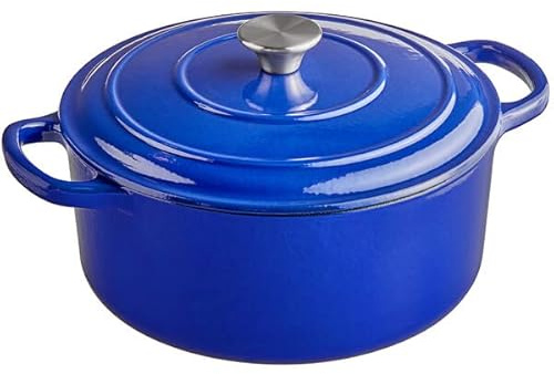 Gusseisen-Emaillierter Topf/Kasserolle/Duch Oven 6 Qt. Mit Deckel, Blau