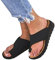 Frdun Damen Zehenring-Slides Flip Flop Sandalen, Frauen Casual Flache Sandalen, einfarbige Schuhe mit rutschfester Sohle für Sommer Boho Kleid Strand