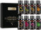 MAYJAM Coffret Huile de Parfumée Fruitées 8 X 10ml, Huiles Parfumées Fruitées Pour Huiles Essentielles Diffuseur - Orange Douce, Fraise, Mangue, Ananas, Papaye, Lime, Banane, Maracuja