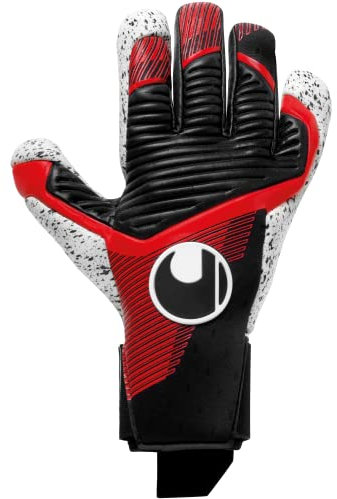 uhlsport Powerline Supergrip+ HN Fußball Torwarthandschuhe für Kinder und Herren, Torwart-Handschuhe, Torhüter-Handschuhe mit Neuer Haftschaumformel und maximalem Grip, 8.5