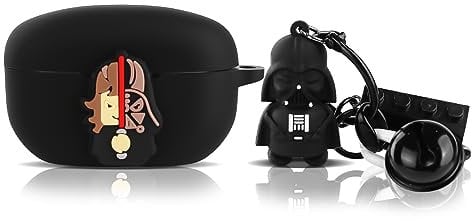 Silicone Case for Sony WF-1000XM5 Earbuds 2023, Suublg Cartoon Skin Design Charging Case Protective Cover with Cute Doll Keychain and Anti-Lost Lanyard Protection (BKsoldiers)