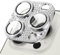 ICARER Bling Kamera Linse Schutzfolie für iPhone 15 Pro/iPhone 15 Pro Max, Diamant Kamera Objektivschutz Dekorationen Aufkleber Linse Protector Cover für Apple iPhone 15 Pro/15 Pro Max (Silber)