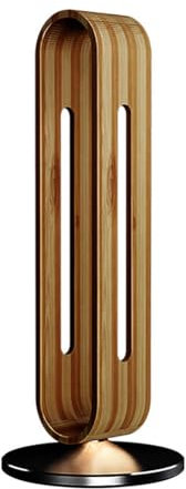 WYYHAA Headphone Stand, Bamboo Wood & Aluminum Headset Holder Gaming, Desktop Art Display Hanger, Earphone Storage Bracket with Metal Base,Dark