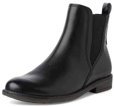 MARCO TOZZI Damen Chelsea Boots aus Leder zum Schlupfen
