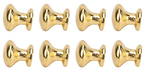 Poignée de Porte Miniature en Métal, échelle 1 : 12, Poignée de Traction à Tête Ronde, Style Simple, pour Maison de Poupée, 8 Pièces (Or)