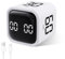 Cuteefun Pomodoro Timer, Drehbarer Cube Timer, 5/10/30/60 Minuten & Countdown, Digitale Eieruhr mit Vibration, Kurzzeitwecker mit Einstellbarem Ton für Kinder, Küche, Sport, Studium, Arbeit, Weiß