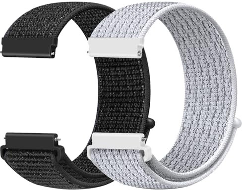 Runostrich 20mm Nylon Sport Armband Kompatibel mit Samsung Galaxy Watch 7 6 5 4 FE 40mm 44mm 45mm/Watch 6 4 Classic 43mm 47mm 42mm 46mm/Garmin Vívoactive 6/5/3/3 Music/Amazift Active 2/Active