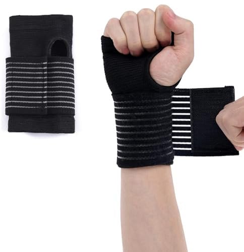 DDUP 1Pair Hand Wrist Braces, Right&Left Hand Wrist Supports, Adjustable Wrist Compression Relieves Wrist Pain, Wrist Braces Relief Wrist Splint for Carpal Tunnel Tendonitis Weight lifting Joint Pain