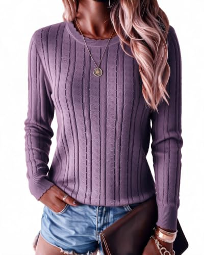 Arach&Cloz Jumpers for Women UK Long Short Sleeve Knitted Sweater Tops