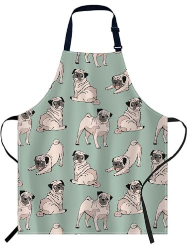 Smooffly Verstellbare Mops-Schürze für Küche und Kellnern, 27x31 Inch