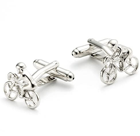 Fahrrad-Manschettenknöpfe für Herren, Radsport Radfahrer Manschettenknöpfe, Rennradfahrer Hemd Smoking Manschettenknöpfe, Jahrgang Punkrock-Manschettenknöpfe Französische Manschettenknöpfe