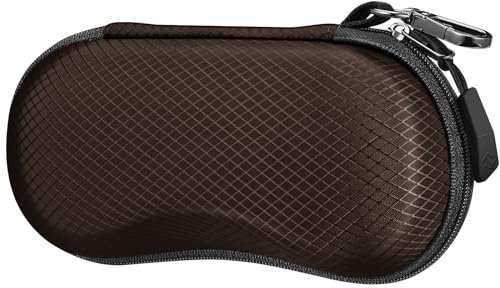 FINTIE Étui à Lunettes Rigide pour Femmes et Hommes - Portable Étui pour Lunettes de Soleil Boite Lunette avec Fermeture Éclair et Clip