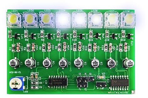 EIELE Wassertropfen-Lauflicht-Lötset Inklusive SMD-Widerstand und SMD-Kondensator Bausatz(Löten erforderlich)
