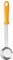HENDI Cucharón para salsa de pizza, fondo plano, mango ergonómico, resistente, cuchara dosificadora para pizza, cuchara de porción, capacidad: 90ml, 330x72x(H)27mm, acero inoxidable, PP, naranja