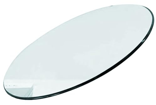48 Zoll Runde Tischplatte Aus Klarem Glas, 8 Mm Dick, Ersatz-Glastischplatte, für Esstische, Beistelltische und Terrassentischplatte(80cm(32inch))