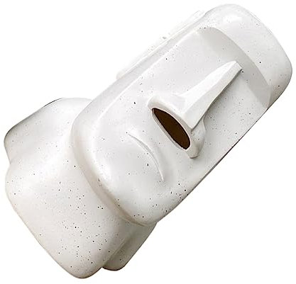 Weiß, Moai Taschentuchbox aus Kunstharz, für Kosmetiktücher