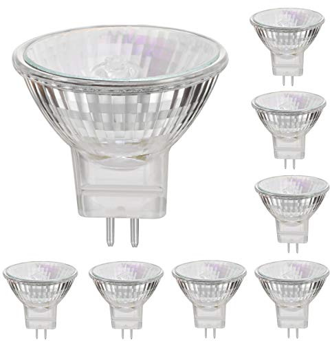 VINBE 35W MR11 Halogen-Leuchtmittel, 35W, 12V, MR11, GU4 Bi-Pin Base Halogen Spot Glühbirne, 2700K Warmweiß, Dimmbar, 8 Stück