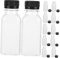 HJIYRE Lot de 20 Bouteilles de jus en Plastique réutilisables de 100 ML avec Bouchons, Portables, vides, for Le Stockage de Boissons, for l'eau, Le Lait et l'extérieur, idéales for Le réfrigérateur