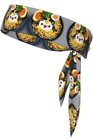 Diadema antihumedad para hombre y mujer, diseño de ramen huevera y ramen