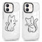 ZhuoFan 2 Stück Handyhülle für iPhone 11 6,1, Aesthetic 3D Katze Muster Design Weiss Hülle Durchsichtig Silikon TPU Dünne Bumper Mädchen Junge Stoßfestes Cute Schutzhülle, 03