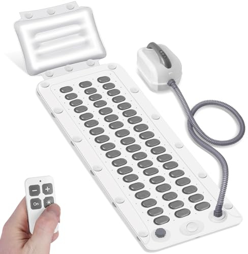 Crossing King Bubble Bath Mat Tub Spa Massager, Portable Spa Bubble Bath Massager with Upgraded Powerful Suction Cup, Electric Air Pump, Pillow and Remote Control for Relaxation 45 * 17in (Gray)