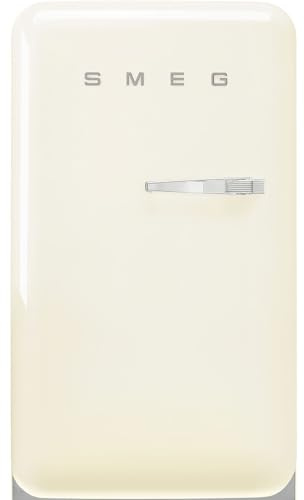 Smeg, FAB10HLCR6 Kühlschrank Happy Bar Vintage, 1 Tür, 135 l, Scharniere links, statische Kälte, 2 verstellbare Einlegeböden, Flaschenhalter und LED-Beleuchtung, Höhe 97 cm, cremefarben