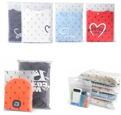 30 Piezas Bolsas de Almacenamiento de Viaje para Guardar Ropa Organizadores de Embalaje de Viaje Ziplock Reutilizable de Transparente para Almacenar Bragas Zapatos Cosmético