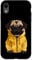 Dog Pug Wearing A Raincoat Case for iPhone XR