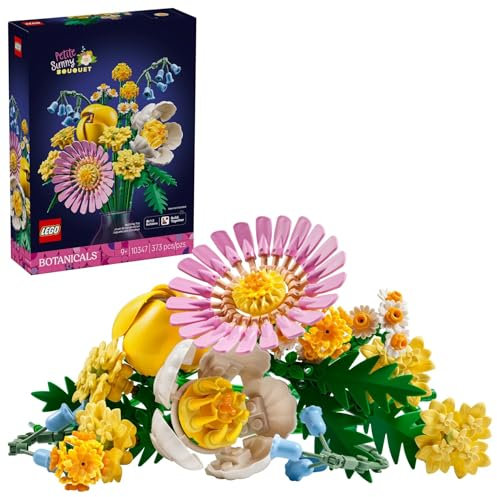 Lego Botanicals - Piccolo bouquet estivo (10347) | Set da costruzione con fiori per adulti | Set di decorazioni creativi e idea regalo per ogni occasione