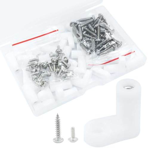 Hordion 60PCS Circuit Board Plastic Standoffs, PCB Board Mounting Feet with Screws L Shape Motherboard Standoffs for Arcade Gaming Board Console Motherboard